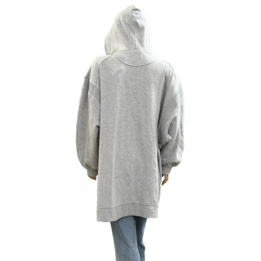 Daily Practice by Anthropologie Hooded Mini Dress Long Sleeve Gray 1X NWT 284878